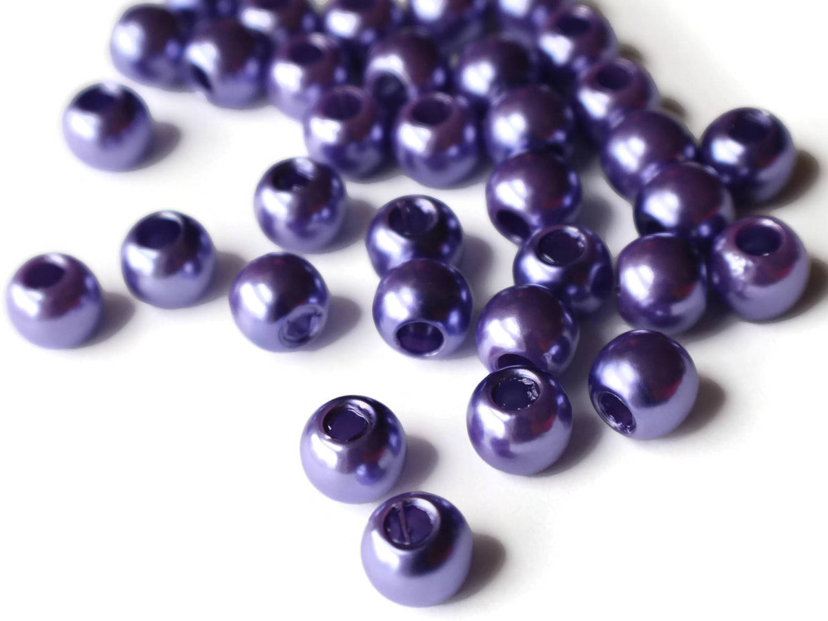 Light Purple Pearl 6mm Round Plastic Beads (500pcs)