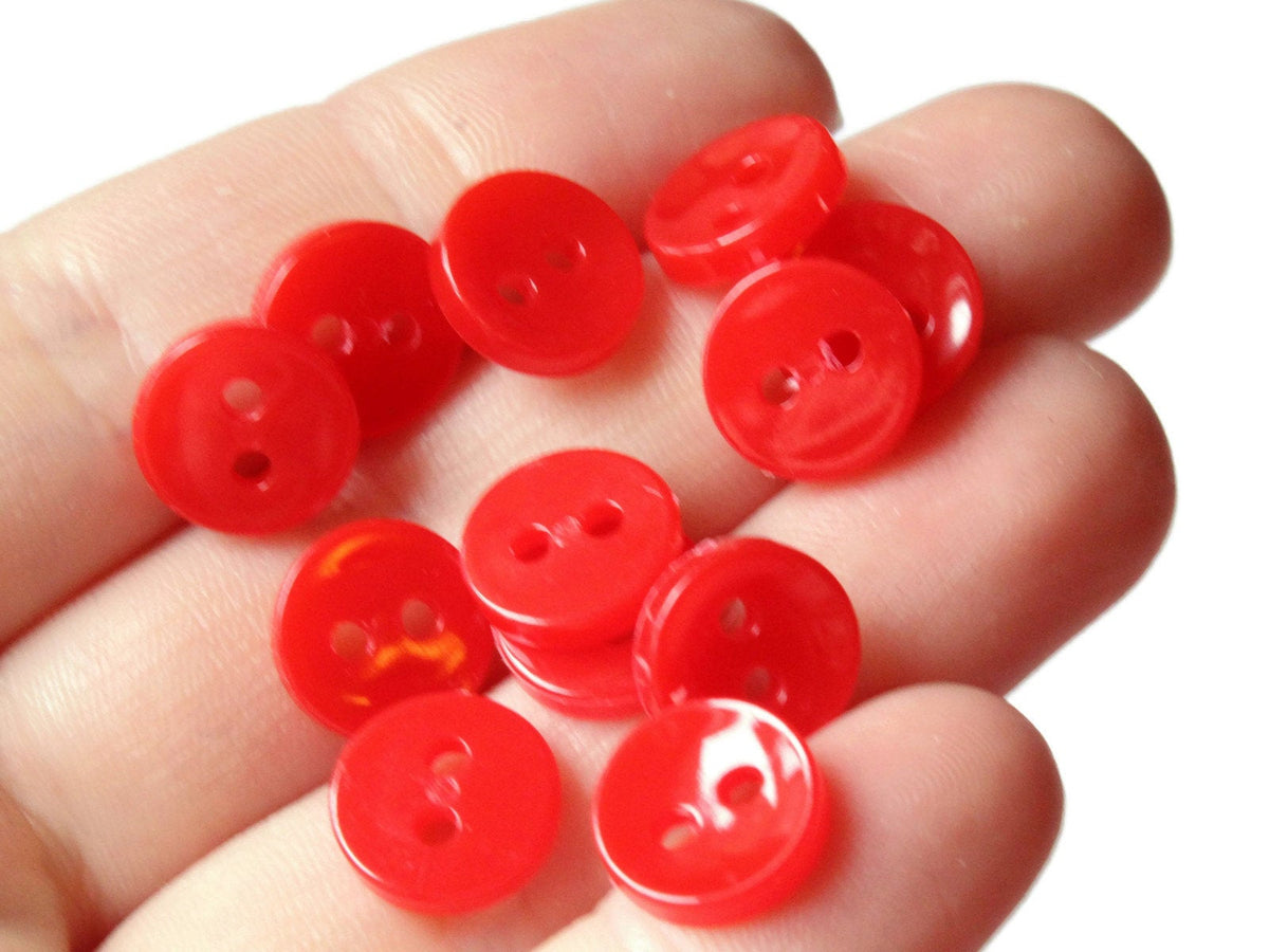 15 24mm Pink Flat Round Plastic Two Hole Buttons – Smileyboy Beads