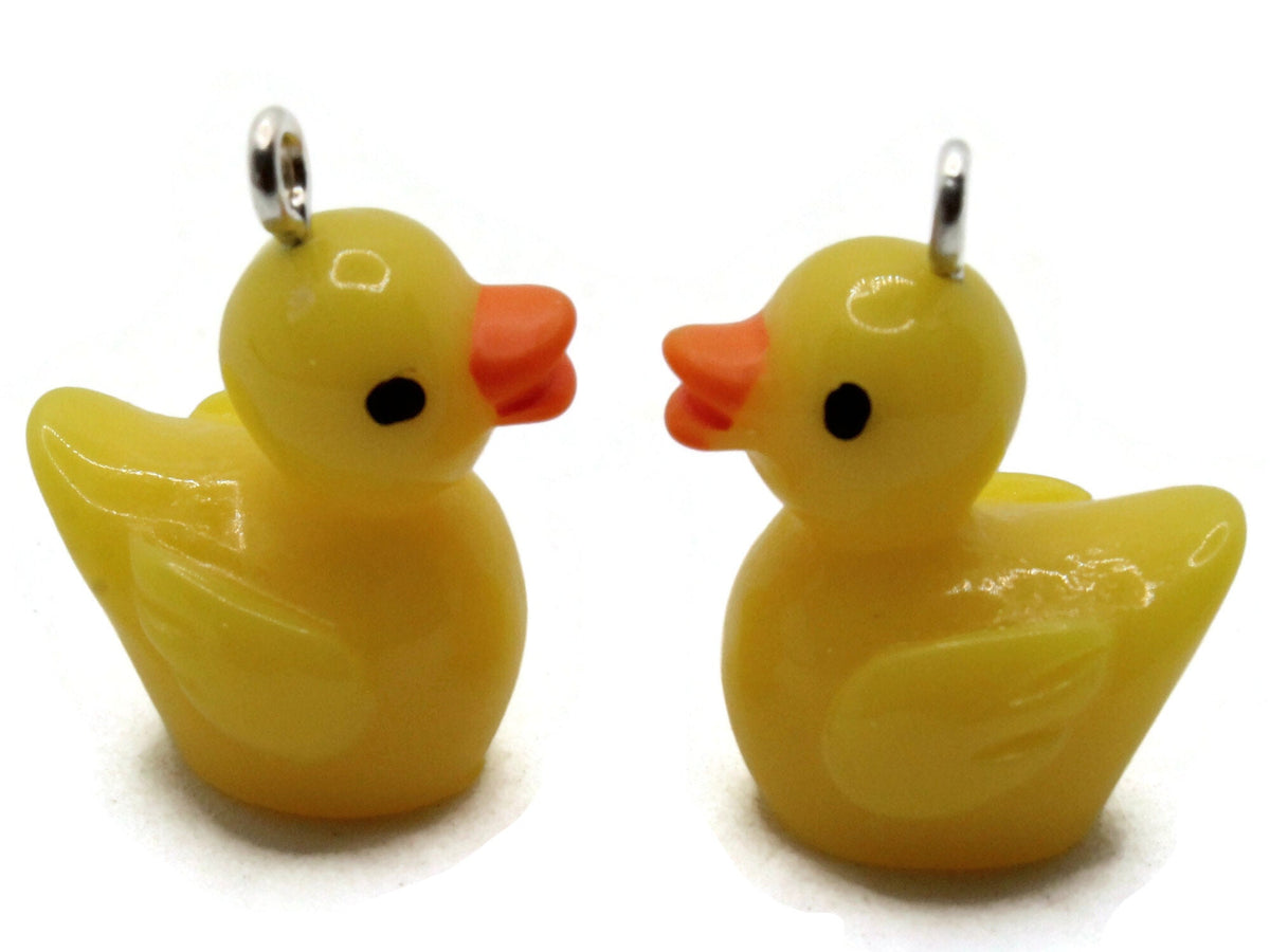 Yellow Rubber Duck Pendants, 3d Plastic Bird Charms, 19mm x 18mm - 4 p –  Paper Dog Supply Co
