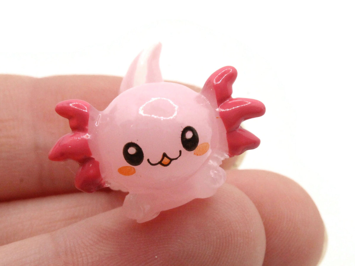 Kawaii Mini Pink Axolotl Salamander Charm #EvezBeadz DIY Jewelry