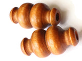 50mm Medium Brown Wood Beads Large Beads Decorative Beads Tube Beads Vintage Beads Wooden Beads Giant Fan Pull Big Hole Fancy Macrame Beads