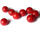 8 12mm 1/2 Inch Red Ball Buttons Opaque Lucite Round Buttons Vintage Lucite Button Jewelry Making Beading Supplies Sewing Supplies