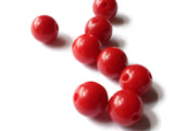 8 12mm 1/2 Inch Red Ball Buttons Opaque Lucite Round Buttons Vintage Lucite Button Jewelry Making Beading Supplies Sewing Supplies