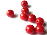 8 12mm 1/2 Inch Red Ball Buttons Opaque Lucite Round Buttons Vintage Lucite Button Jewelry Making Beading Supplies Sewing Supplies