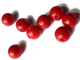 8 12mm 1/2 Inch Red Ball Buttons Opaque Lucite Round Buttons Vintage Lucite Button Jewelry Making Beading Supplies Sewing Supplies