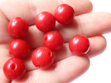 8 12mm 1/2 Inch Red Ball Buttons Opaque Lucite Round Buttons Vintage Lucite Button Jewelry Making Beading Supplies Sewing Supplies