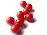 8 12mm 1/2 Inch Red Ball Buttons Opaque Lucite Round Buttons Vintage Lucite Button Jewelry Making Beading Supplies Sewing Supplies