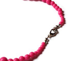 16 Inch Bright PInk Bead Necklace Graduated Bead Necklace Vintage Necklace Uncirculated New Old Stock Beads Smileyboy