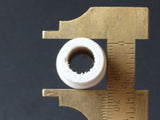4 Tube Beads 41mm x 16mm White Vintage Wood Beads Wooden Beads Large Hole Beads Chunky Beads Macrame Beads New Old Stock Beads White Beads
