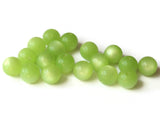 14 10mm Moonglow Lucite Beads Honeydew Green Beads Round Beads Vintage Beads Old New Stock Plastic Round Beads