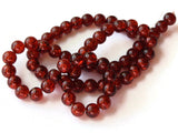6mm Brown Crackle Glass Beads Round Beads Clear Cracked Glass Beads Jewelry Making Beading Supplies Loose Beads Smooth Round Beads