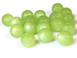 14 10mm Moonglow Lucite Beads Honeydew Green Beads Round Beads Vintage Beads Old New Stock Plastic Round Beads
