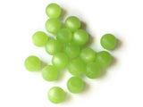 14 10mm Moonglow Lucite Beads Honeydew Green Beads Round Beads Vintage Beads Old New Stock Plastic Round Beads