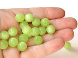 14 10mm Moonglow Lucite Beads Honeydew Green Beads Round Beads Vintage Beads Old New Stock Plastic Round Beads