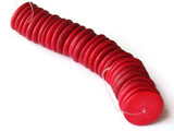 25 20mm Red Wood Beads Vintage Flat Saucer Disc Beads Wooden Red Beads Jewelry Making Beading Supplies Smileyboy