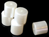 3 20mm Pearl Tube Beads Vintage Cultura Faux Plastic Pearls
