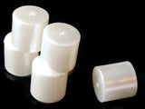 3 20mm Pearl Tube Beads Vintage Cultura Faux Plastic Pearls