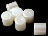 3 20mm Pearl Tube Beads Vintage Cultura Faux Plastic Pearls