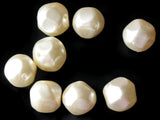 8 20mm White Round Nugget Pearl Beads Vintage Cultura Pearls Made in Japan Faux Plastic Pearl Bead Jewelry Making Beads for Stringing