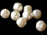 8 20mm White Round Nugget Pearl Beads Vintage Cultura Pearls Made in Japan Faux Plastic Pearl Bead Jewelry Making Beads for Stringing