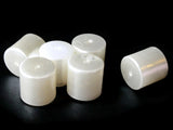 3 20mm Pearl Tube Beads Vintage Cultura Faux Plastic Pearls