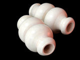 51mm White Wood Beads Large Beads Decorative Beads Tube Beads Vintage Beads Giant Wooden Beads Fan Pull Big Hole Fancy Macrame Beads