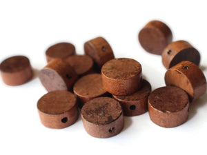 10 16mm Beads Coin Beads Natural Wood Beads Disc Beads Wooden Beads New Old Stock Vintage Beads Jewelry Making Crafting Supplies Smileyboy