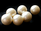 6 22mm White Round Pearl Beads Vintage Cultura Pearls Made in Japan Faux Plastic Pearl Bead Jewelry Making Beads for Stringing