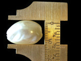 7 20mm White Baroque Oval Pearl Beads Vintage Cultura Pearls Made in Japan Faux Plastic Pearl Coin Bead Jewelry Making Beads for Stringing