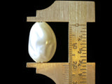 7 20mm White Baroque Oval Pearl Beads Vintage Cultura Pearls Made in Japan Faux Plastic Pearl Coin Bead Jewelry Making Beads for Stringing