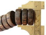 12 22mm Brown Wood Beads Vintage Flat Saucer Disc Beads Wooden Brown Beads Jewelry Making Beading Supplies Smileyboy