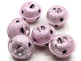 6 Pink Jingle Bells 24mm Bells Christmas Sleigh Bell Charms Beads Jewelry Making Beading Supplies Craft Supplies Smileyboy