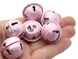 6 Pink Jingle Bells 24mm Bells Christmas Sleigh Bell Charms Beads Jewelry Making Beading Supplies Craft Supplies Smileyboy