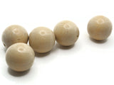 5 26mm Round Light Brown Wood Beads Vintage Beads New Old Stock Beads Macrame Beads Jewelry Making Beading Supplies Large Beads Wooden Bead