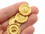 5 20mm Patterned Gold Shank Buttons Metal Alloy Buttons Jewelry Making Beading Supplies Sewing Notions