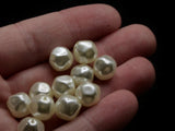 40 10mm White Round Nugget Pearl Beads Vintage Cultura Pearls Made in Japan Faux Plastic Pearl Bead Jewelry Making Beads for Stringing