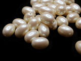 30 13mm Oval Pearl Beads Vintage Cultura Pearls Made in Japan Faux Plastic Pearl Jewelry Making Beads for Stringing