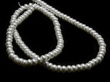 120 5mm White Glass Pearl Beads Faux Pearls Jewelry Making Beading Supplies Rondelle Beads Saucer Beads Small Pearl Spacer Beads