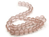 42 8mm Clear Pink Glass Beads Round Beads Pink Glass Beads Jewelry Making Beading Supplies Loose Beads
