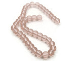 42 8mm Clear Pink Glass Beads Round Beads Pink Glass Beads Jewelry Making Beading Supplies Loose Beads