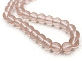 42 8mm Clear Pink Glass Beads Round Beads Pink Glass Beads Jewelry Making Beading Supplies Loose Beads