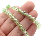 54 6mm Clear Green Glass Beads Round Beads Green Glass Beads AB Finish Jewelry Making Beading Supplies Loose Beads