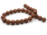 27 15mm Round Brown Synthetic Turquoise Gemstone Beads Dyed Beads Jewelry Making Beading Supplies Stone Beads