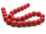 27 15mm Round Red Synthetic Turquoise Gemstone Beads Dyed Beads Jewelry Making Beading Supplies Stone Beads