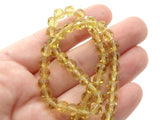 49 6mm Yellow Faceted Round Beads Glass Beads Jewelry Making Beading Supplies Loose Beads to String