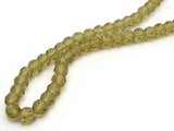 49 6mm Yellow Faceted Round Beads Glass Beads Jewelry Making Beading Supplies Loose Beads to String