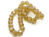 36 8mm Yellow Faceted Round Beads Full Strand Glass Beads Jewelry Making Beading Supplies