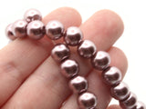 53 8mm Purple Gray Glass Pearl Beads Faux Pearls Jewelry Making Beading Supplies Round Accent Beads Ball Beads Small Spacer Beads