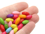 100 12mm Mixed Color Oval Acrylic Beads Plastic Beads Jewelry Making Beading Supplies Loose Beads to String Smileyboy