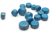 15 Mixed Size Blue Wood Rondelle Disc Beads Vintage Wooden Beads Loose Beads Natural Beads Jewelry Making Beading Supplies Smileyboy